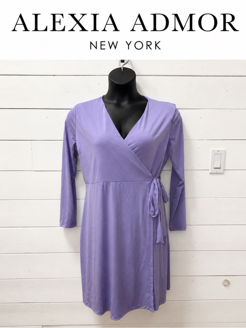Alexia Admor New York Lilac Wrap Dress – Size Large